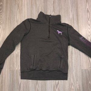 Pink quarter zip sweatshirt